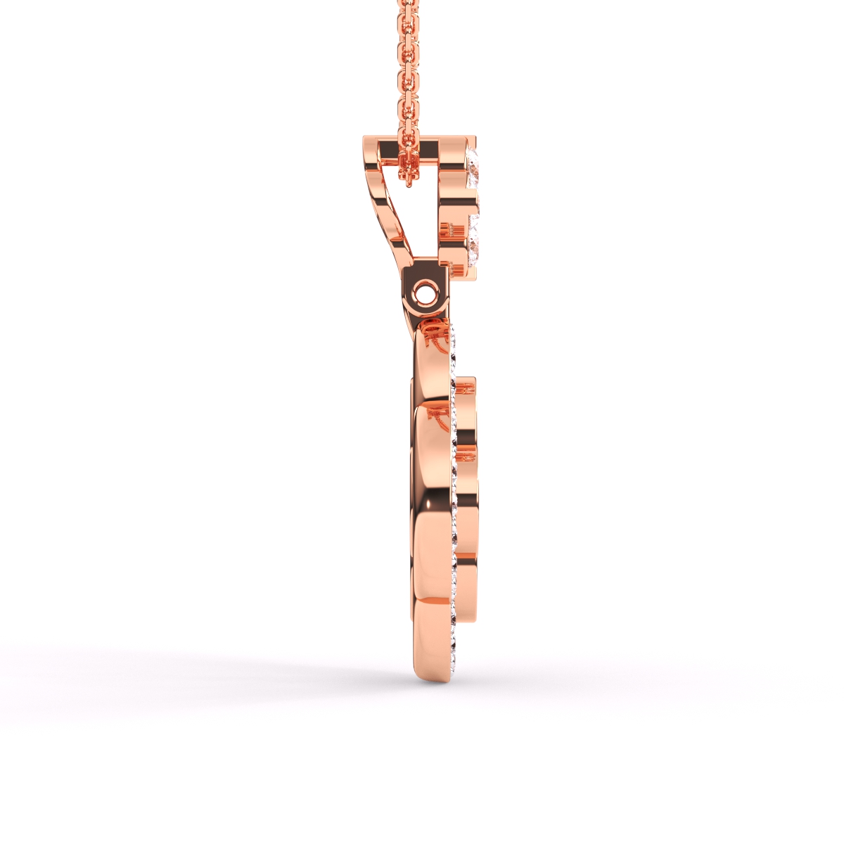 Fancy Lab Grown Diamond Gril Pendant